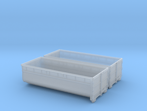 2 Abrollcontainer (N 1:160) in Clear Ultra Fine Detail Plastic