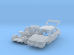 Ford Escort 3-Türer mit offener Heckklappe (TT) in Clear Ultra Fine Detail Plastic