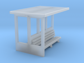Waiting shelter for island platform (N 1:160) in Clear Ultra Fine Detail Plastic