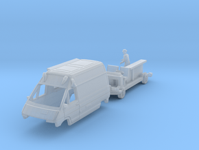 Renault Trafic T1000D Ice cream van with vendor (N in Clear Ultra Fine Detail Plastic