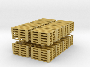 Euro Pallet Stack (x16) 1/120 in Tan Fine Detail Plastic