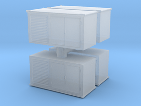 Electrical Cabinet (x4) 1/100 in Clear Ultra Fine Detail Plastic
