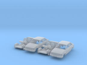 SET 2x Ford Escort 2-door hatchback (US) (TT 1:120 in Clear Ultra Fine Detail Plastic