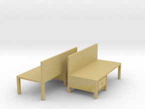 Workbench Table (x2) 1/87 in Tan Fine Detail Plastic