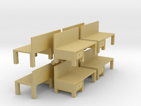 Workbench Table (x8) 1/160 in Tan Fine Detail Plastic