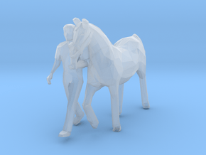 Pferd mit Begleiter (N 1:160) in Clear Ultra Fine Detail Plastic