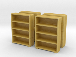 Bookshelf (x4) 1/100 in Tan Fine Detail Plastic