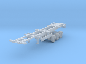 Flat container chassis (N 1:160) in Clear Ultra Fine Detail Plastic