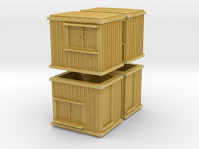 10 ft Office Container (x4) 1/285 in Tan Fine Detail Plastic