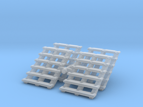 Wooden Stairs (x4) 1/100 in Clear Ultra Fine Detail Plastic
