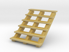 Wooden Stairs 1/24 in Tan Fine Detail Plastic