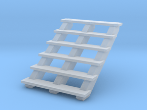 Wooden Stairs 1/24 in Clear Ultra Fine Detail Plastic