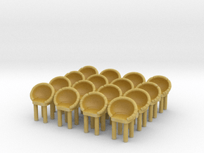 Modern Bar Chair (x16) 1/100 in Tan Fine Detail Plastic
