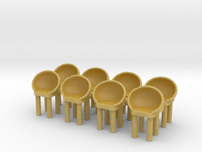 Modern Bar Chair (x8) 1/56 in Tan Fine Detail Plastic