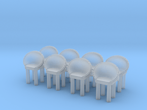 Modern Bar Chair (x8) 1/56 in Clear Ultra Fine Detail Plastic