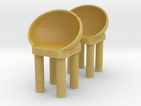 Modern Bar Chair (x2) 1/35 in Tan Fine Detail Plastic