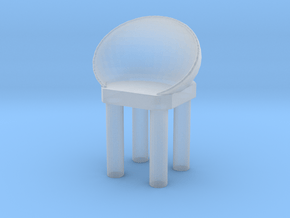 Modern Bar Chair 1/24 in Clear Ultra Fine Detail Plastic