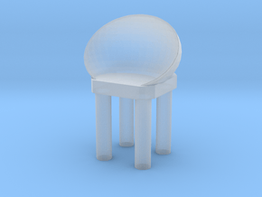 Modern Bar Chair 1/12 in Clear Ultra Fine Detail Plastic