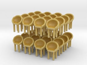 Modern Bar Chair (x32) 1/120 in Tan Fine Detail Plastic