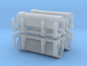 Pipe Transport (x4) 1/350 in Clear Ultra Fine Detail Plastic
