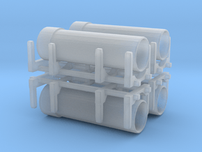 Pipe Transport (x4) 1/400 in Clear Ultra Fine Detail Plastic