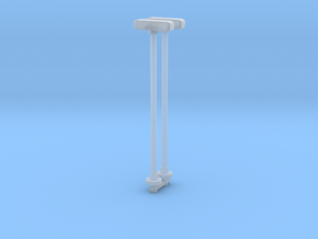 Double Street Lamp (x2) 1/72 in Clear Ultra Fine Detail Plastic