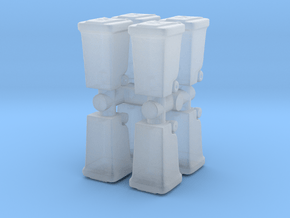 Waste Collector Bin (x8) 1/100 in Clear Ultra Fine Detail Plastic