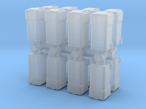 Waste Container Bin (x16) 1/100 in Clear Ultra Fine Detail Plastic