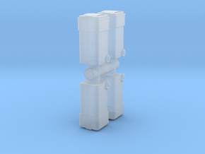 Waste Container Bin (x4) 1/72 in Clear Ultra Fine Detail Plastic