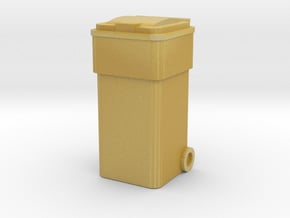 Waste Container Bin 1/43 in Tan Fine Detail Plastic