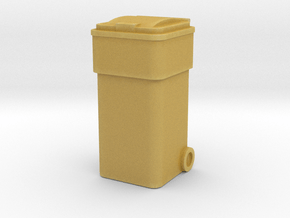 Waste Container Bin 1/24 in Tan Fine Detail Plastic