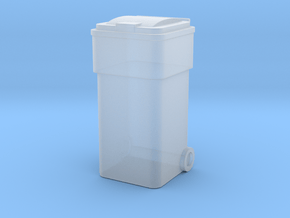 Waste Container Bin 1/24 in Clear Ultra Fine Detail Plastic