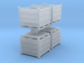 Palletbox Container (x4) 1/100 in Clear Ultra Fine Detail Plastic
