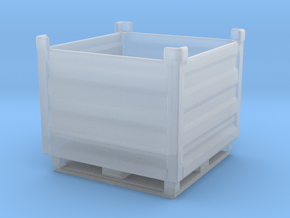 Palletbox Container 1/56 in Clear Ultra Fine Detail Plastic