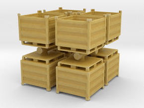 Palletbox Container (x8) 1/144 in Tan Fine Detail Plastic