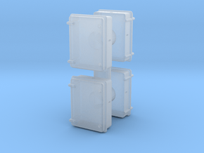 Wall Electrical Cabinet (x4) 1/56 in Clear Ultra Fine Detail Plastic