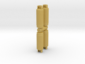 Gas Cylinder Tank (x4) 1/64 in Tan Fine Detail Plastic