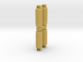 Gas Cylinder Tank (x4) 1/56 in Tan Fine Detail Plastic