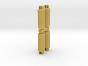 Gas Cylinder Tank (x4) 1/48 in Tan Fine Detail Plastic