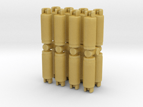 Gas Cylinder Tank (x16) 1/120 in Tan Fine Detail Plastic