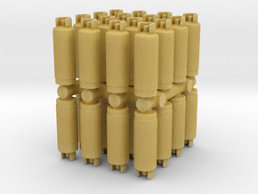 Gas Cylinder Tank (x32) 1/144 in Tan Fine Detail Plastic