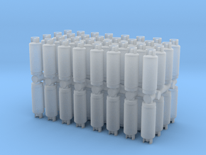 Gas Cylinder Tank (x64) 1/160 in Clear Ultra Fine Detail Plastic