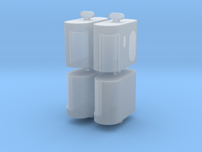 Street Toilet (x4) 1/285 in Clear Ultra Fine Detail Plastic