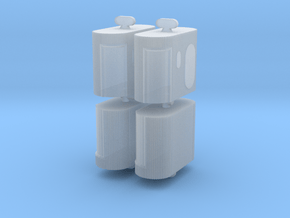 Street Toilet (x4) 1/500 in Clear Ultra Fine Detail Plastic