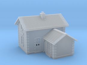 1-220 Crossing Guard Small House in Clear Ultra Fine Detail Plastic