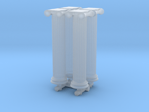 Greek Ionic Column (x4) 1/200 in Clear Ultra Fine Detail Plastic