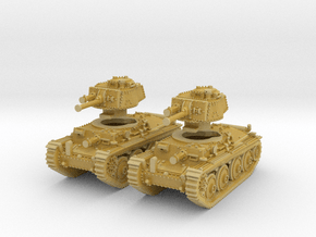 1-144 2x Basic PzKpfw 38t Ausf G in Tan Fine Detail Plastic
