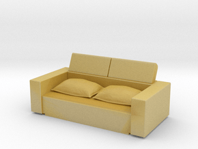 Sofa Bed (closed) 1/60 in Tan Fine Detail Plastic