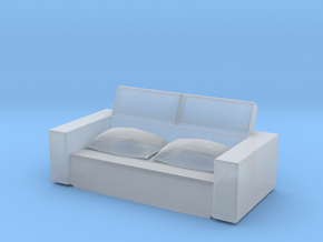 Sofa Bed (closed) 1/60 in Clear Ultra Fine Detail Plastic
