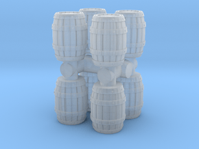 Wooden Barrel (x8) 1/100 in Clear Ultra Fine Detail Plastic